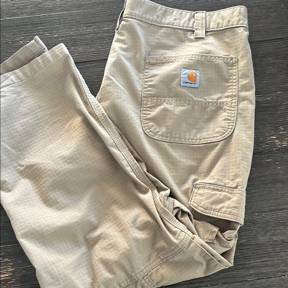 Carhartt Tan Cargo Pants Durable Workwear